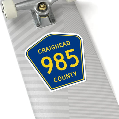 Craighead County Route 985 AR (Arkansas) (Road Sign) STICKER Vinyl Kiss-Cut Decal - The Sticker Space