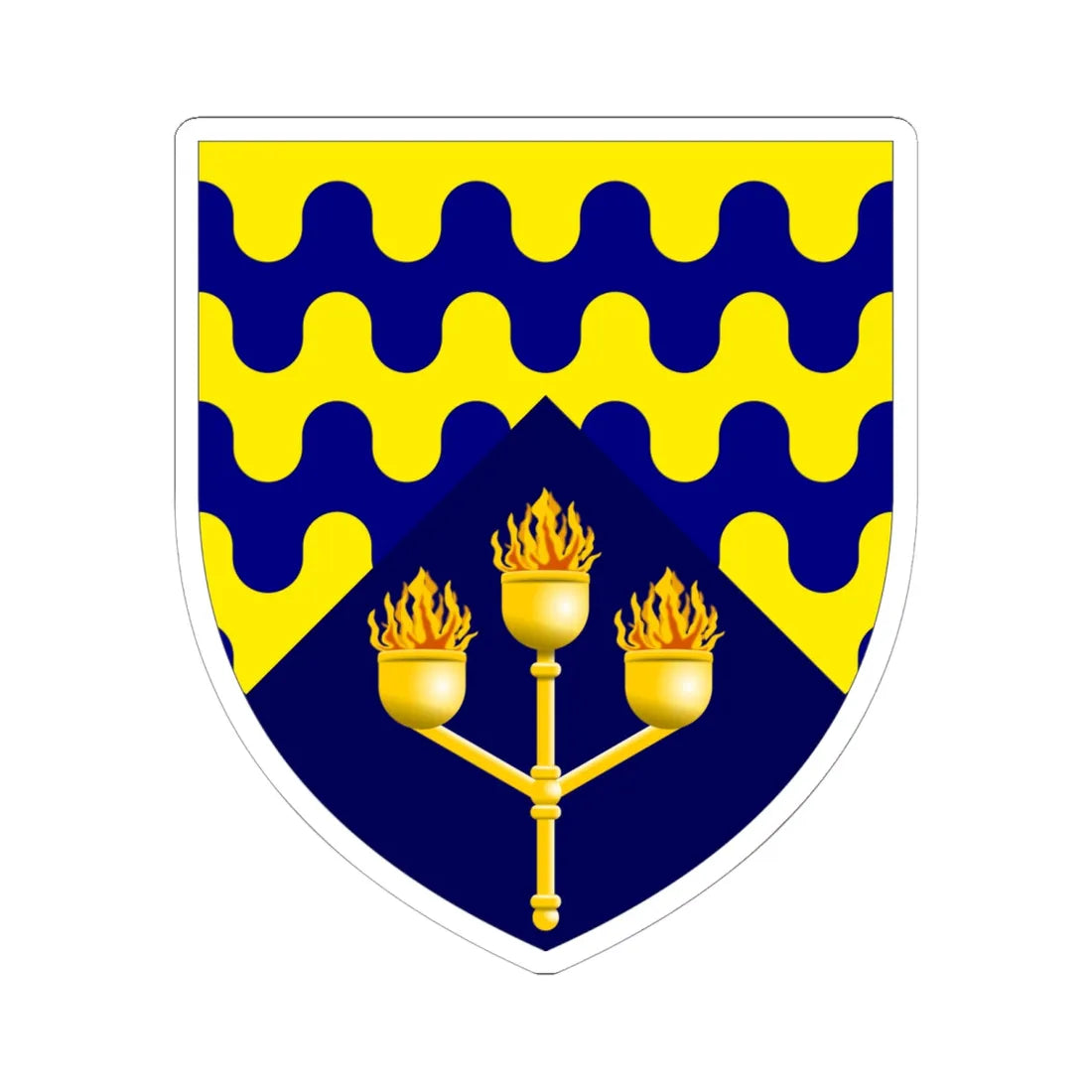 Cranfield University arms (United Kingdom) (Coat of Arms) STICKER Vinyl Kiss-Cut Decal 6 Inch White - The Sticker Space