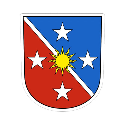 CransMontana-blazon (Switzerland) (Coat of Arms) STICKER Vinyl Kiss-Cut Decal 6 Inch White - The Sticker Space