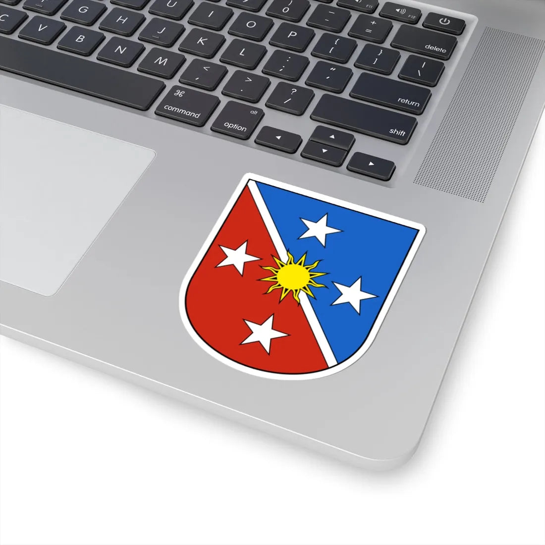 CransMontana-blazon (Switzerland) (Coat of Arms) STICKER Vinyl Kiss-Cut Decal - The Sticker Space