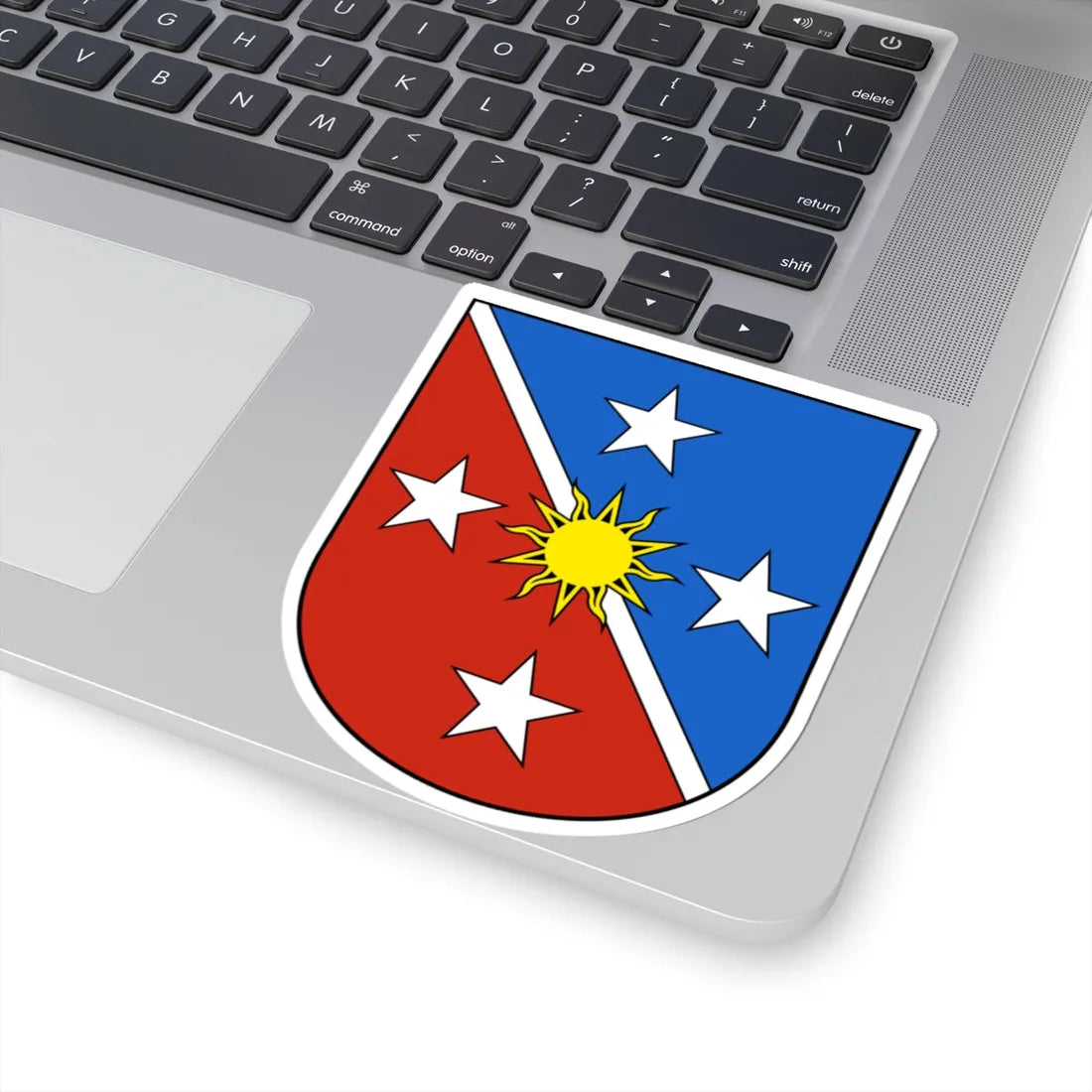 CransMontana-blazon (Switzerland) (Coat of Arms) STICKER Vinyl Kiss-Cut Decal - The Sticker Space