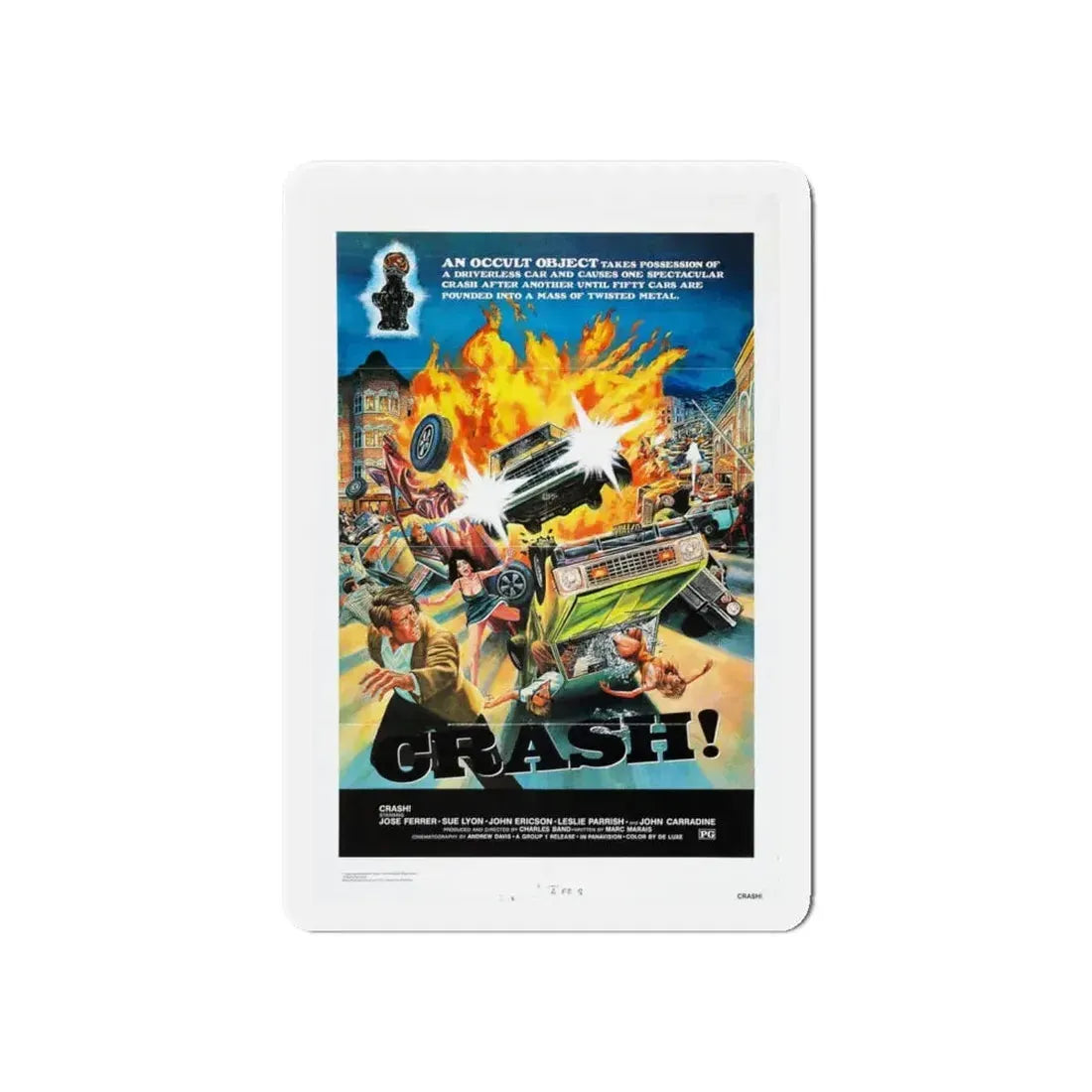 CRASH 1977 Movie Poster - Refrigerator Magnet 6 Inch - The Sticker Space