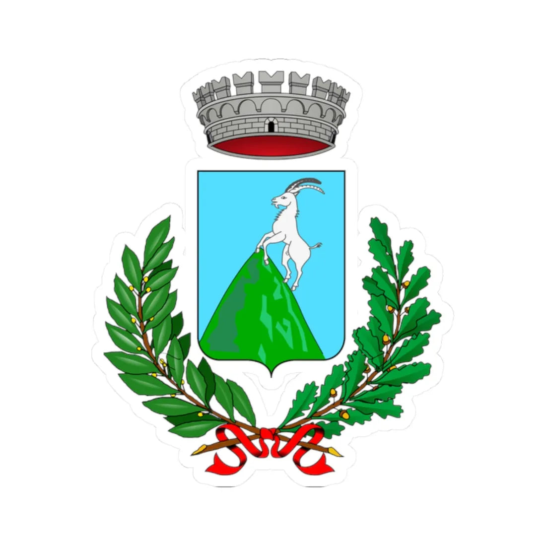 Cravanzana-Stemma (Italy) (Coat of Arms) STICKER Vinyl Kiss-Cut Decal - The Sticker Space