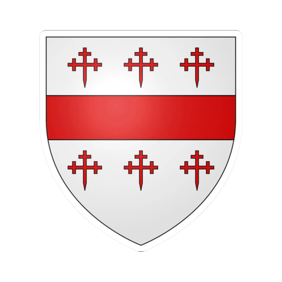 Craven arms (England) (Coat of Arms) STICKER Vinyl Kiss-Cut Decal 2 Inch White - The Sticker Space