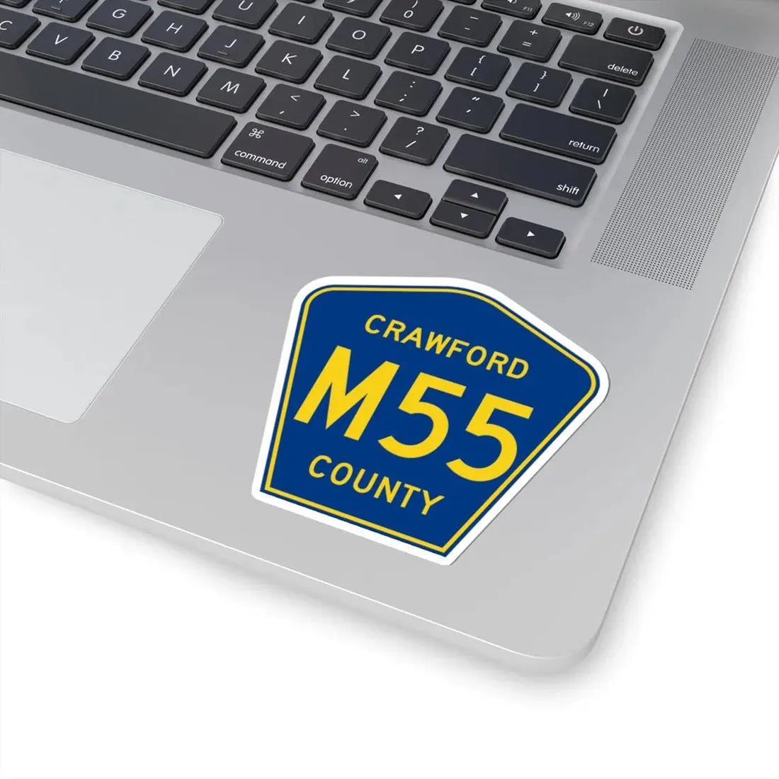 Crawford County Route M55 IA (Iowa) (Road Sign) STICKER Vinyl Kiss-Cut Decal - The Sticker Space