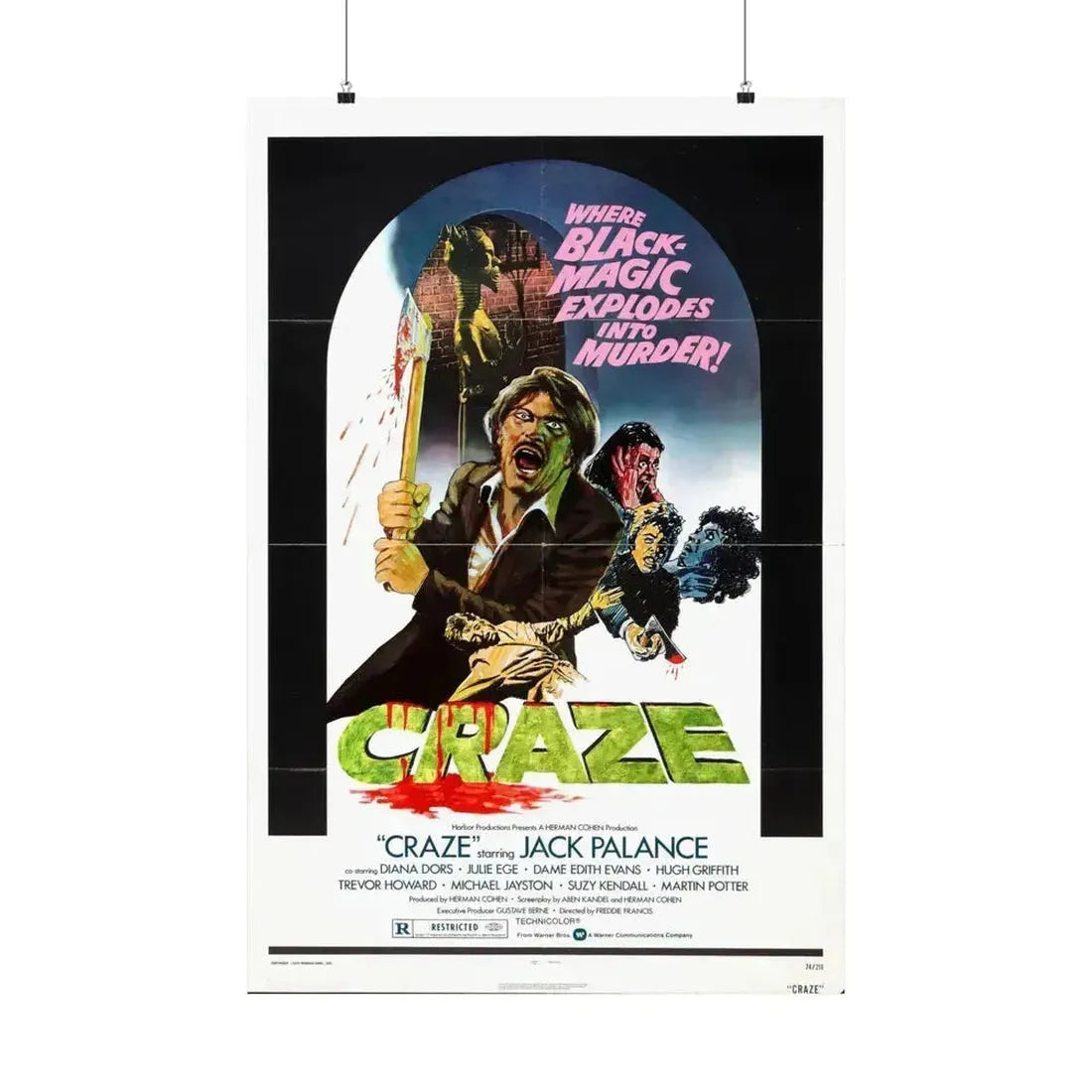 CRAZE 1974 - Paper Movie Poster 24″ x 36″ Matte - The Sticker Space