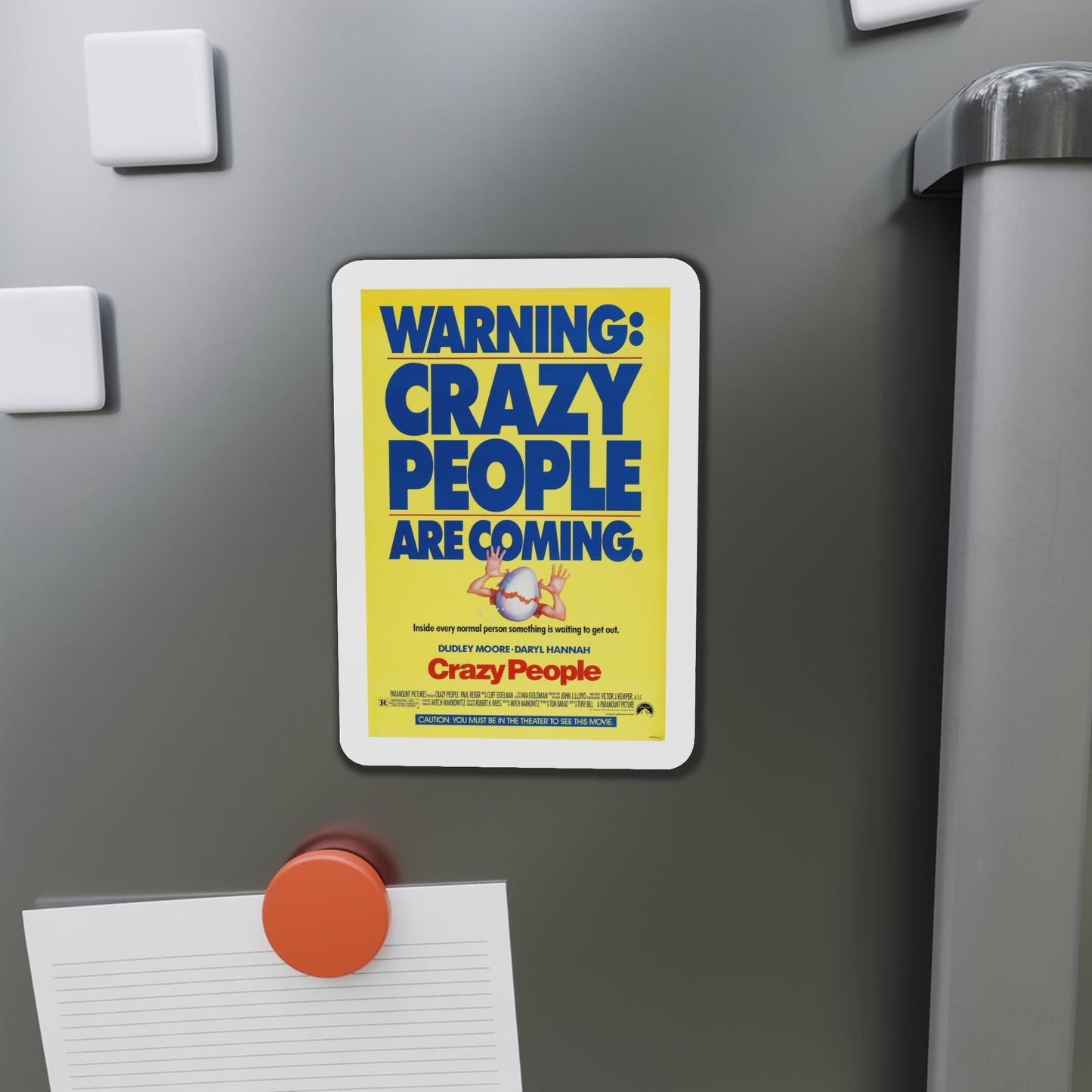 Crazy People 1990 Movie Poster Die-Cut Magnet-The Sticker Space