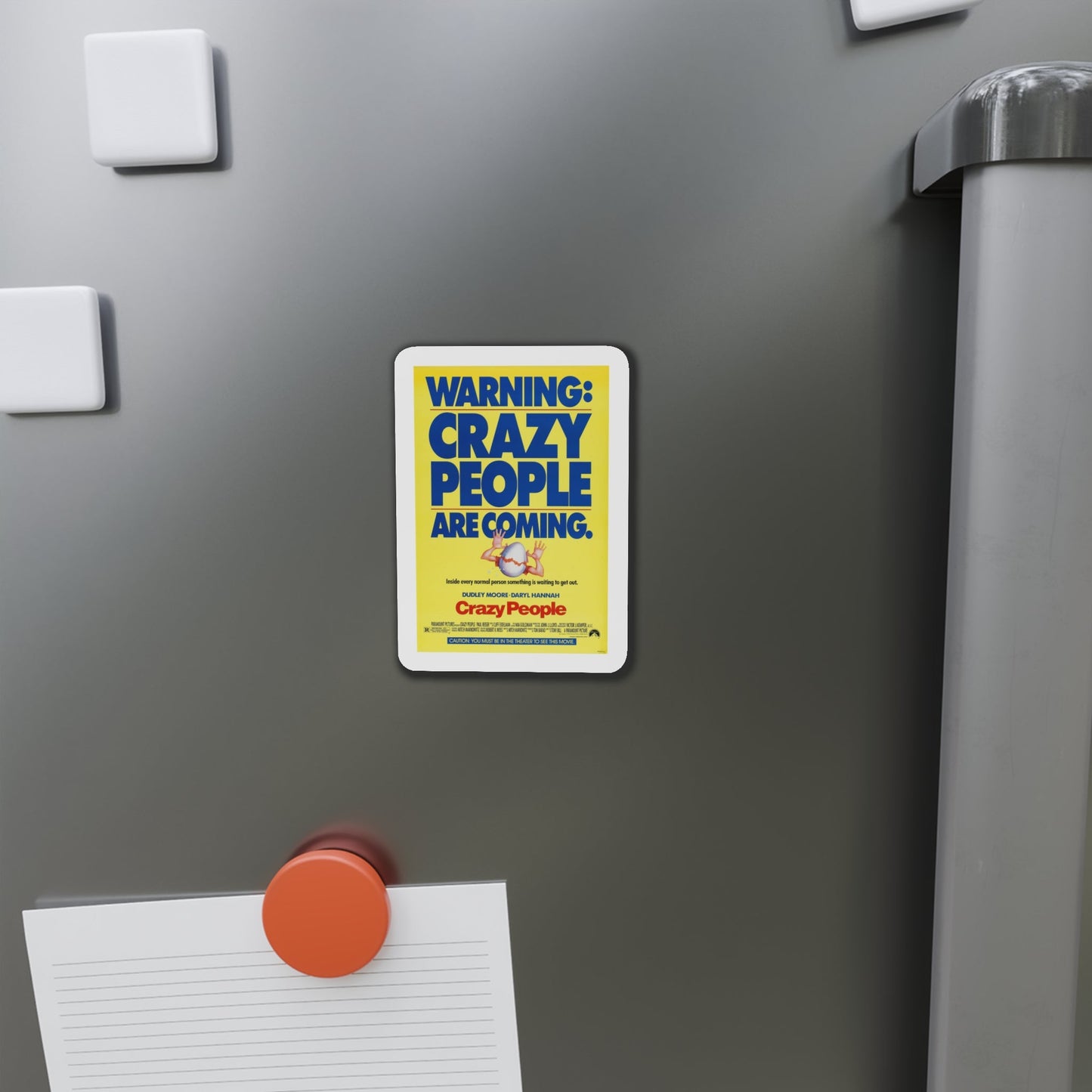 Crazy People 1990 Movie Poster Die-Cut Magnet-The Sticker Space