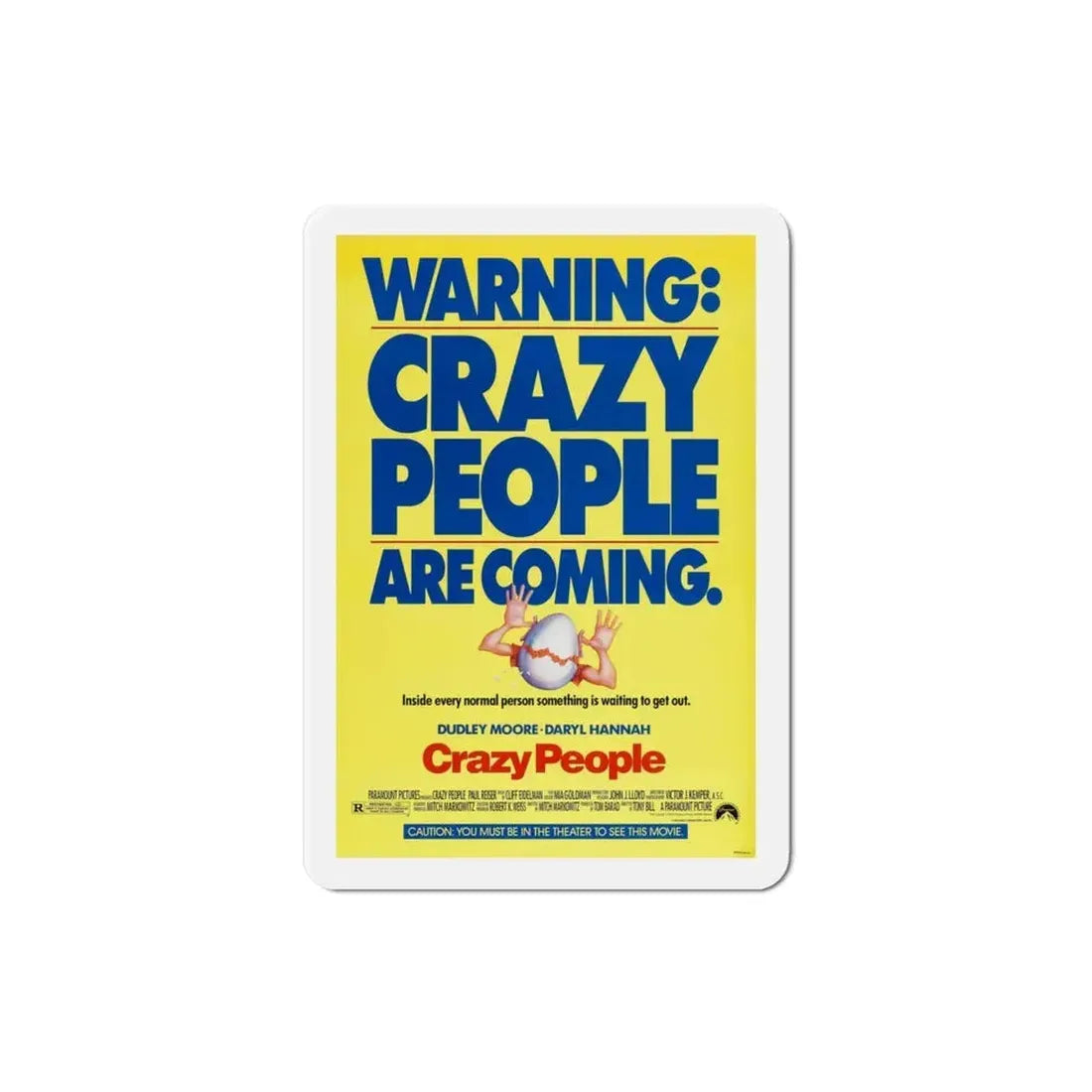 Crazy People 1990 Movie Poster Refrigerator Magnet - The Sticker Space