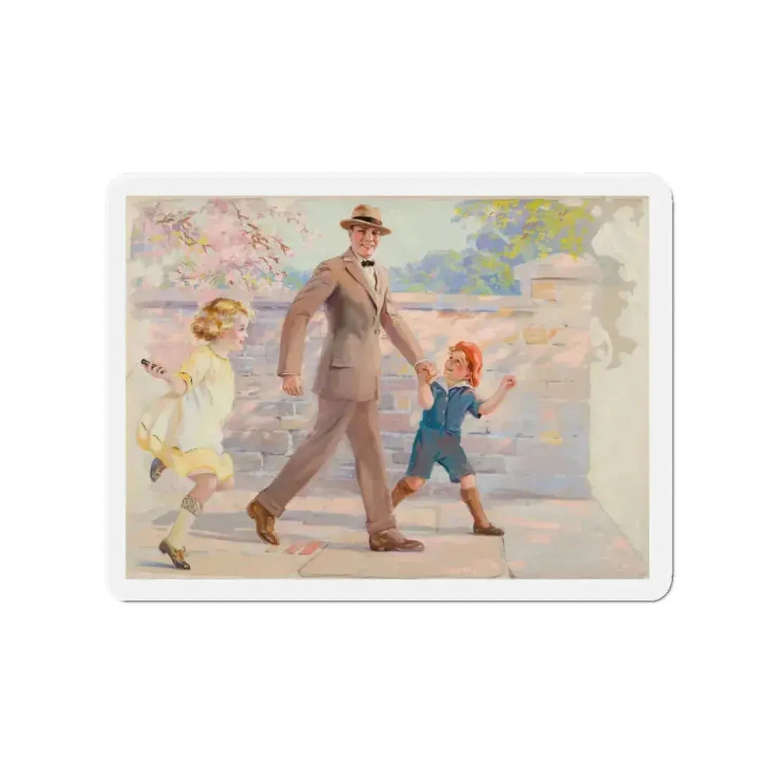 Cream of Wheat advertising illustration, 1925 (Magazine Illustration) Refrigerator Magnet 3 Inch Die-Cut - The Sticker Space