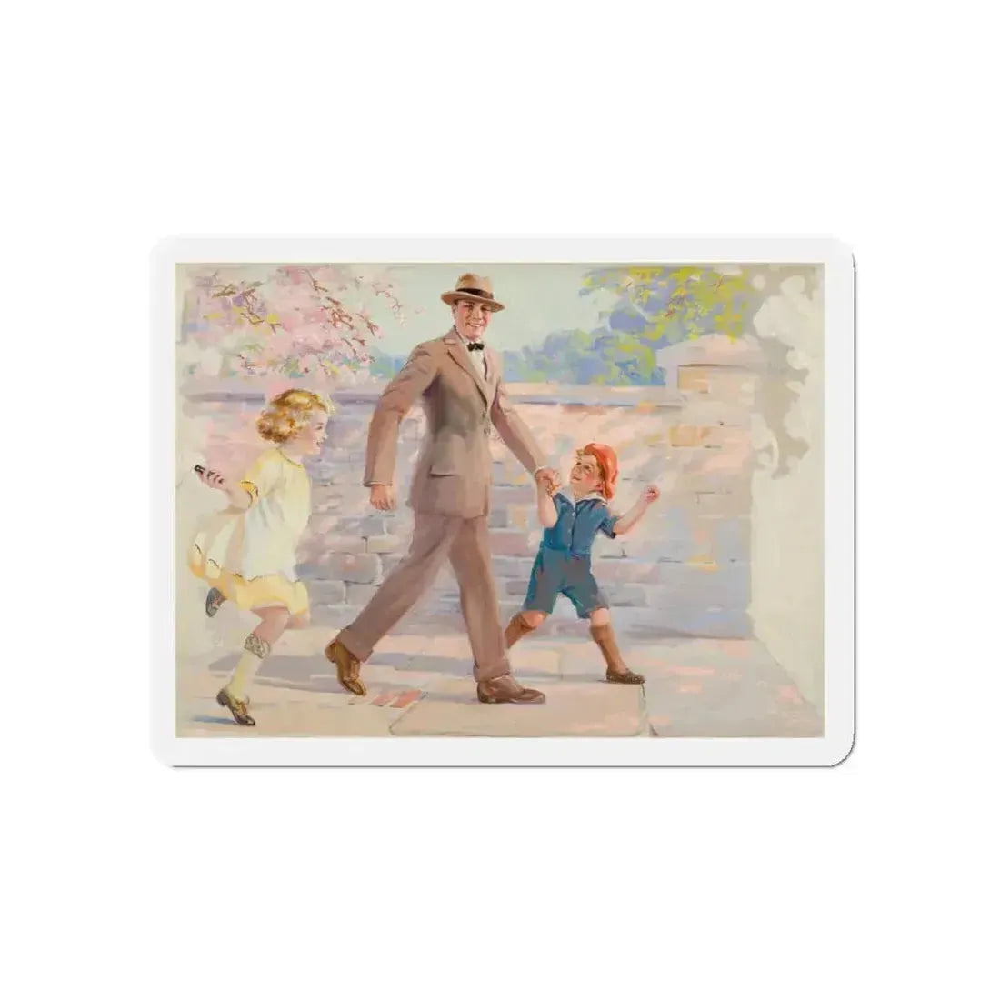 Cream of Wheat advertising illustration, 1925 (Magazine Illustration) Refrigerator Magnet 5 Inch Die-Cut - The Sticker Space