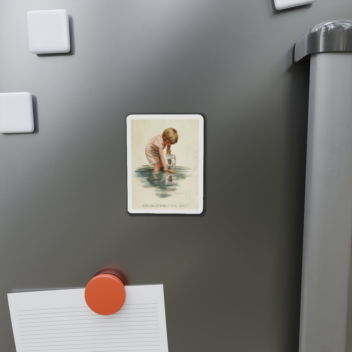 Cream of Wheat for 'Sail,' ad illustration, 1911 (Magazine Illustration) Refrigerator Magnet-The Sticker Space