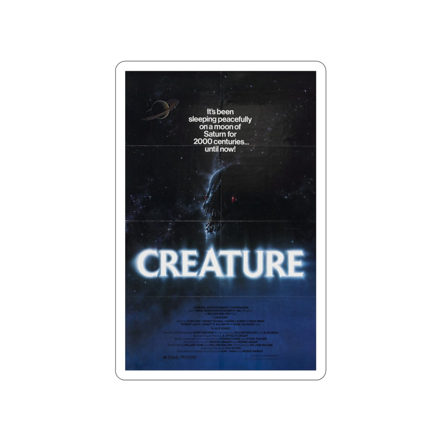 CREATURE 1985 Movie Poster STICKER Vinyl Die-Cut Decal-3 Inch-The Sticker Space