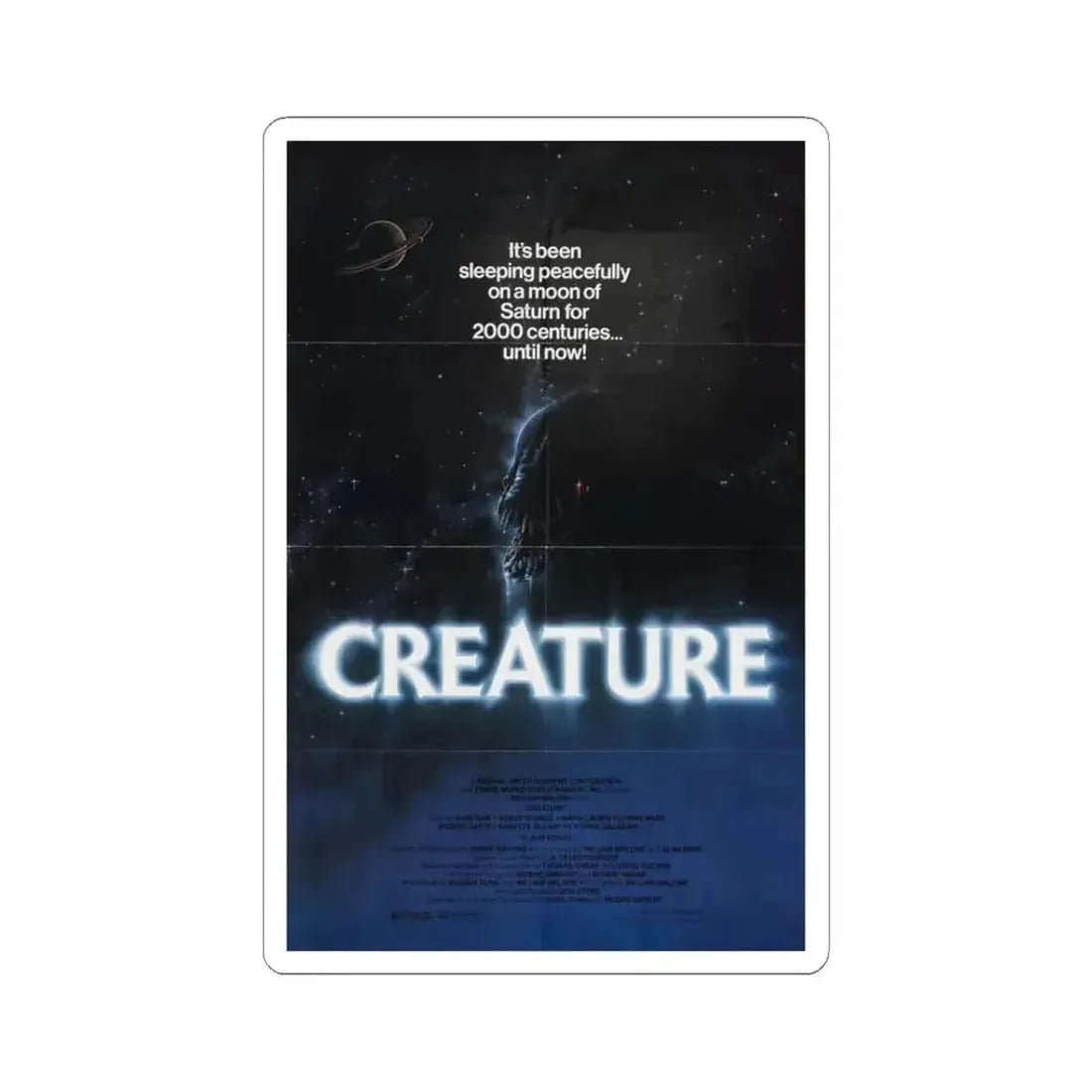 CREATURE 1985 Movie Poster - STICKER Vinyl Kiss-Cut Decal 3 Inch White - The Sticker Space