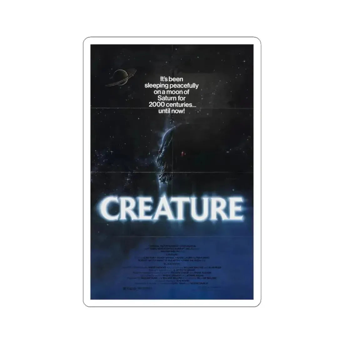 CREATURE 1985 Movie Poster - STICKER Vinyl Kiss-Cut Decal 4 Inch White - The Sticker Space