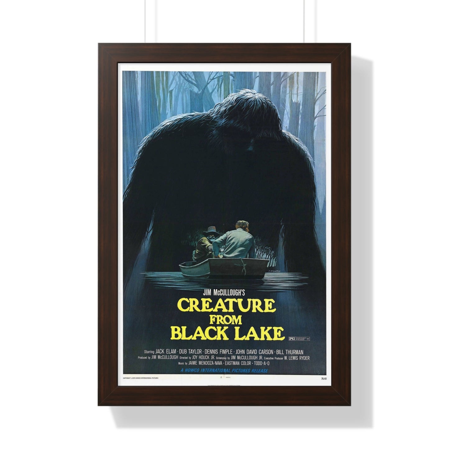 CREATURE FROM BLACK LAKE 1976 - Framed Movie Poster-16″ x 24″-The Sticker Space