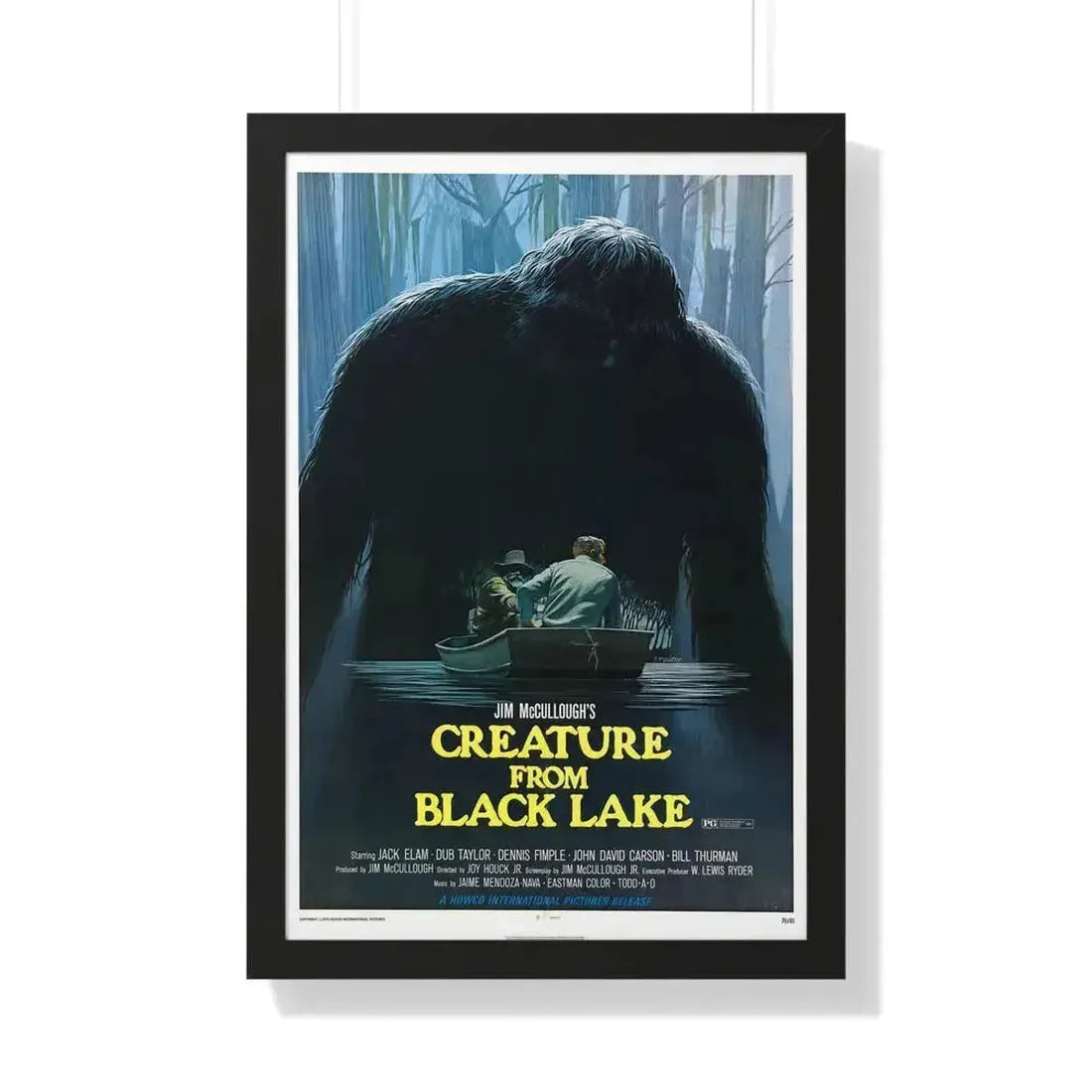 CREATURE FROM BLACK LAKE 1976 - Framed Movie Poster 20" x 30" Black - The Sticker Space