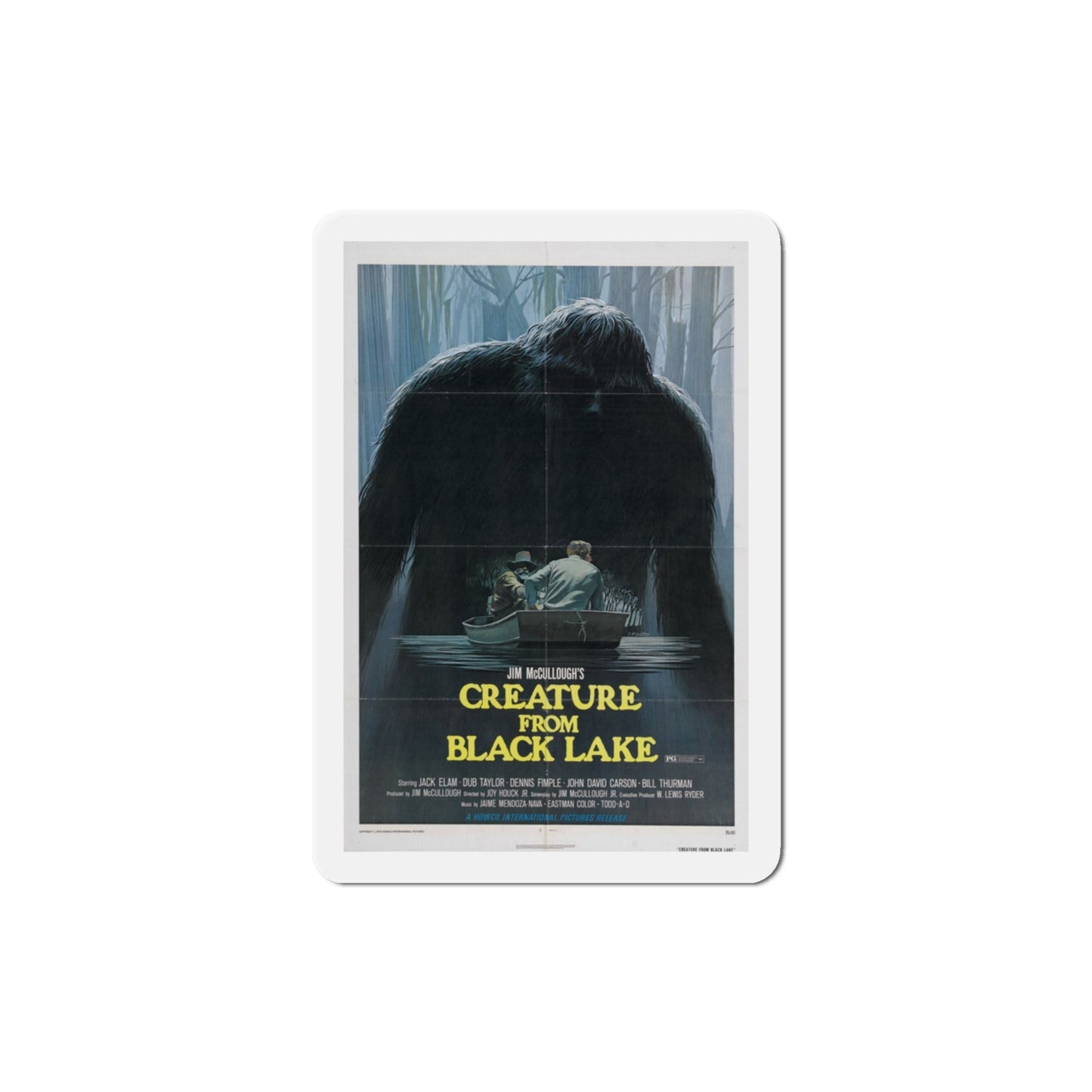 Creature from Black Lake 1976 Movie Poster Die-Cut Magnet-3 Inch-The Sticker Space