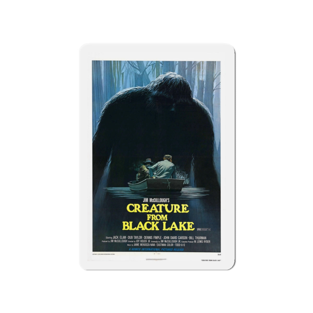 CREATURE FROM BLACK LAKE 1976 Movie Poster - Die-Cut Magnet-4" x 4"-The Sticker Space