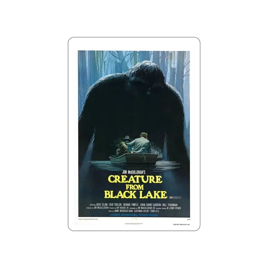 CREATURE FROM BLACK LAKE 1976 Movie Poster STICKER Vinyl Die-Cut Decal 5 Inch - The Sticker Space