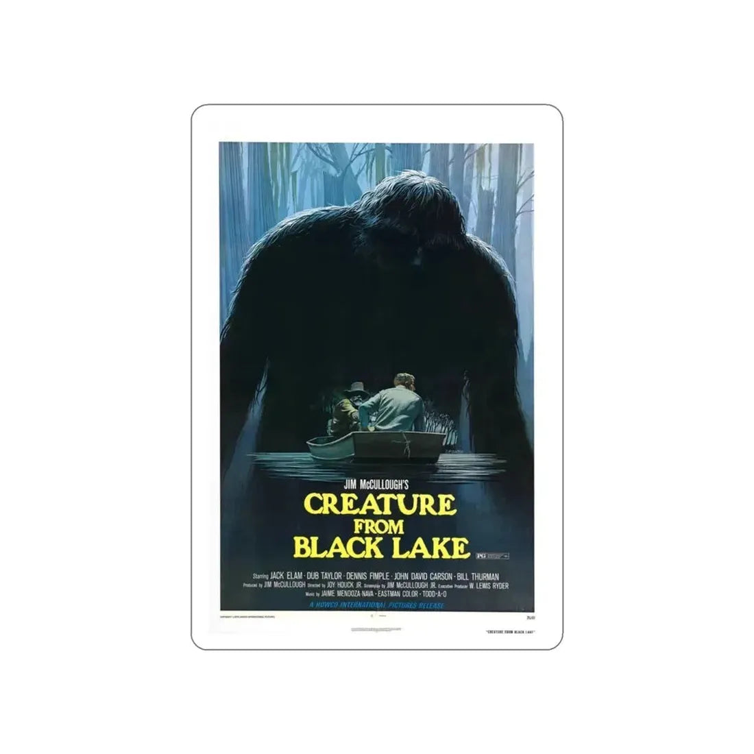 CREATURE FROM BLACK LAKE 1976 Movie Poster STICKER Vinyl Die-Cut Decal - The Sticker Space