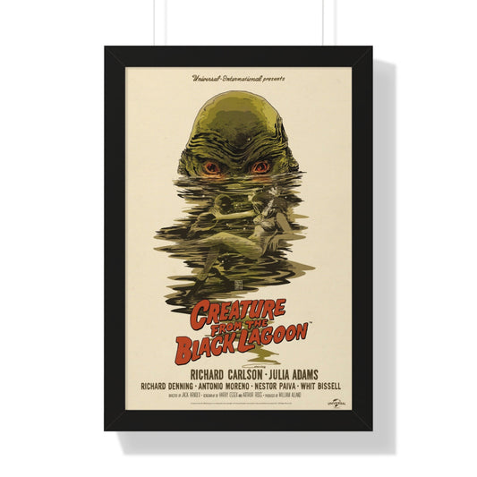 CREATURE FROM THE BLACK LAGOON (10) 1954 - Framed Movie Poster-16″ x 24″-The Sticker Space