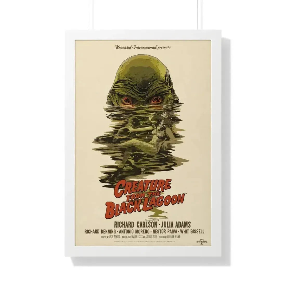 CREATURE FROM THE BLACK LAGOON (10) 1954 - Framed Movie Poster 20" x 30" White - The Sticker Space