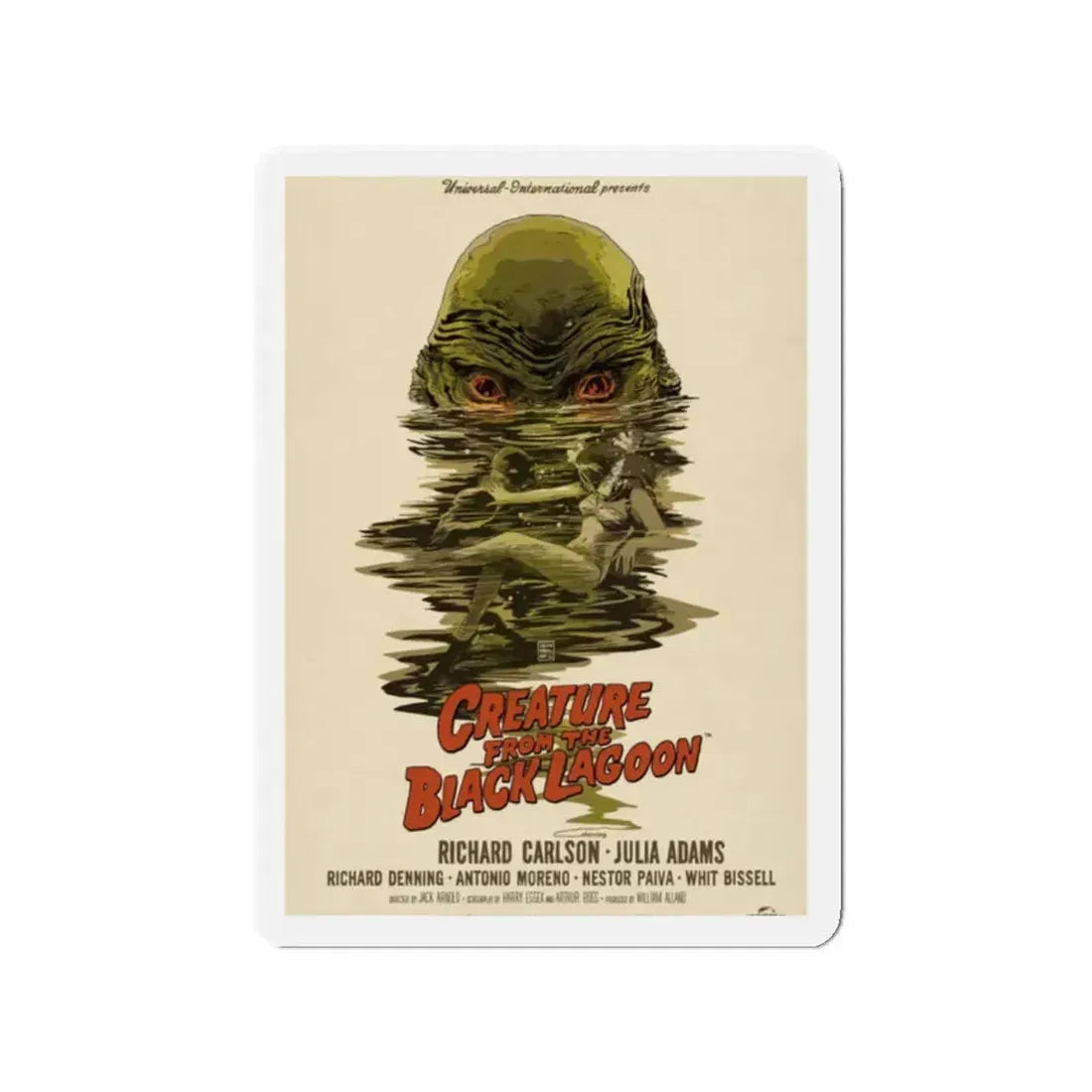 CREATURE FROM THE BLACK LAGOON (10) 1954 Movie Poster - Refrigerator Magnet 2 Inch - The Sticker Space