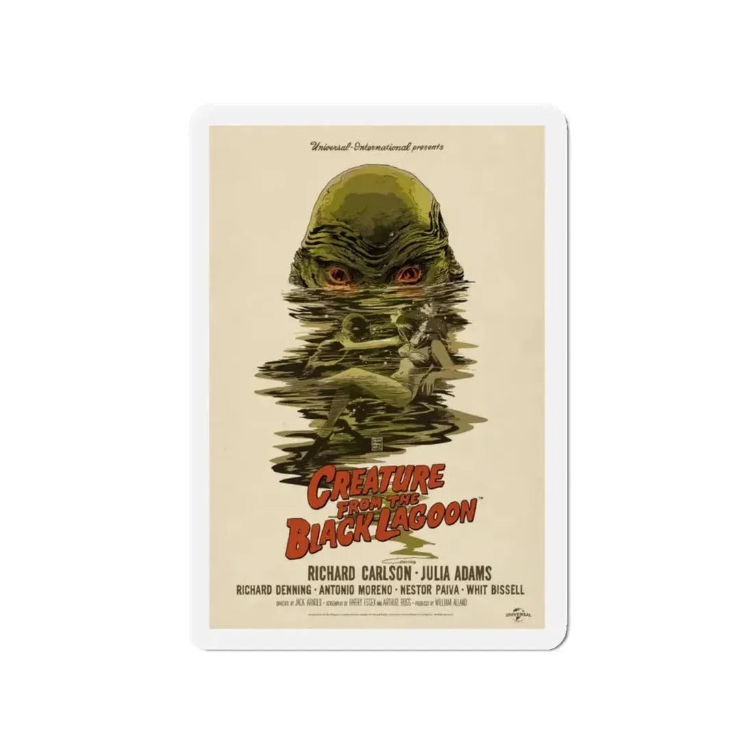 CREATURE FROM THE BLACK LAGOON (10) 1954 Movie Poster - Refrigerator Magnet 4 Inch - The Sticker Space