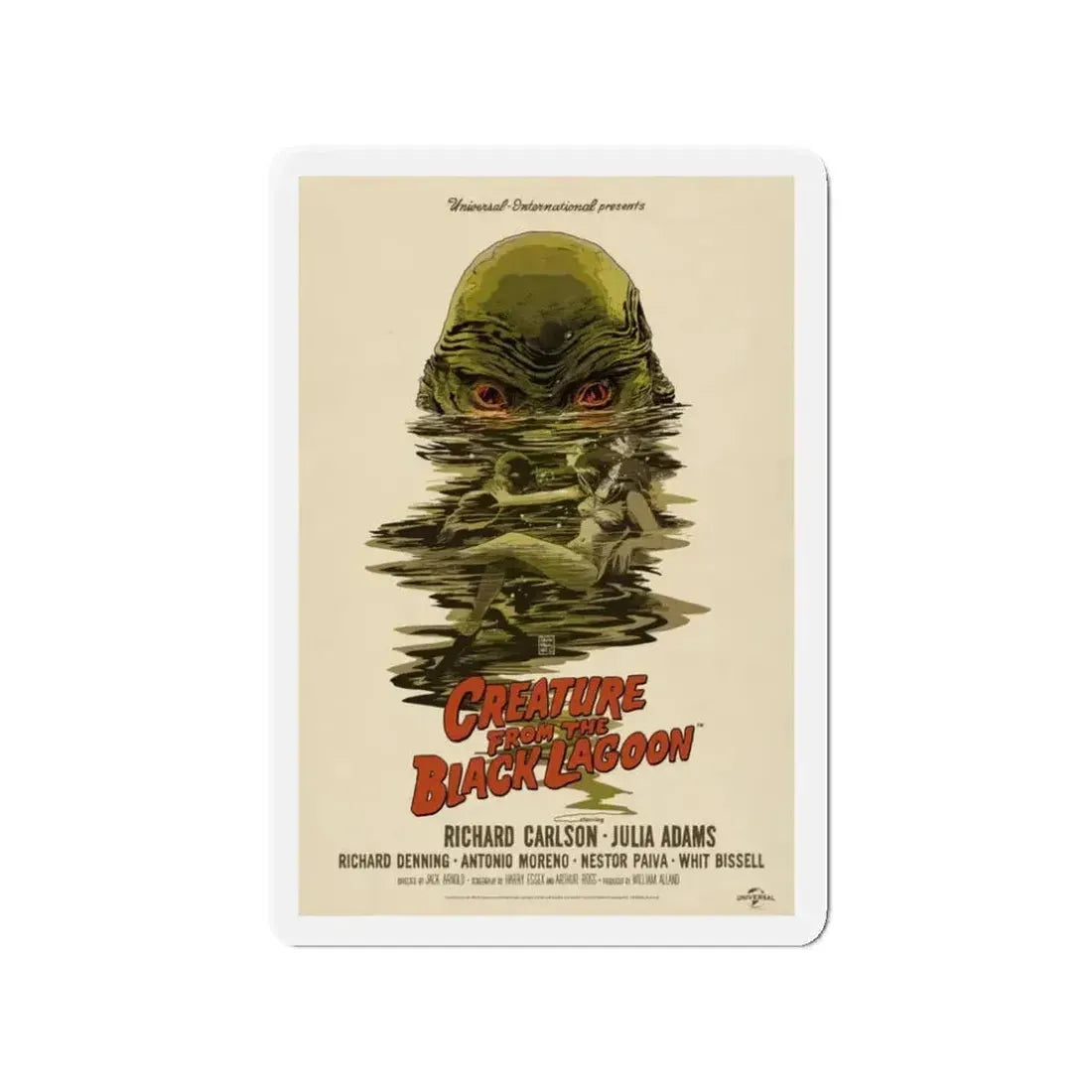 CREATURE FROM THE BLACK LAGOON (10) 1954 Movie Poster - Refrigerator Magnet - The Sticker Space