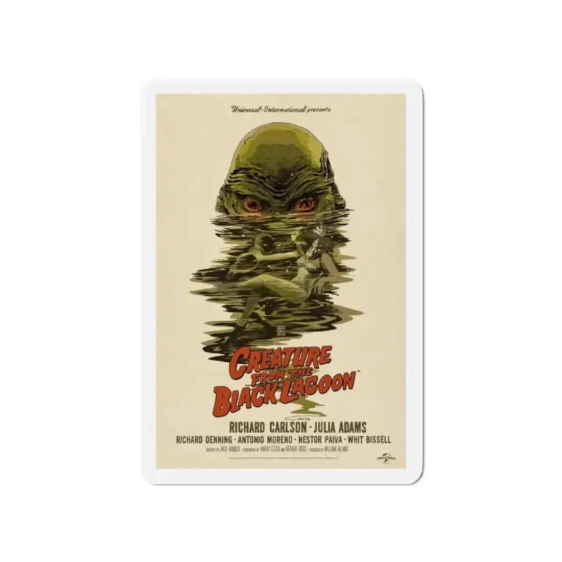 CREATURE FROM THE BLACK LAGOON (10) 1954 Movie Poster - Refrigerator Magnet - The Sticker Space