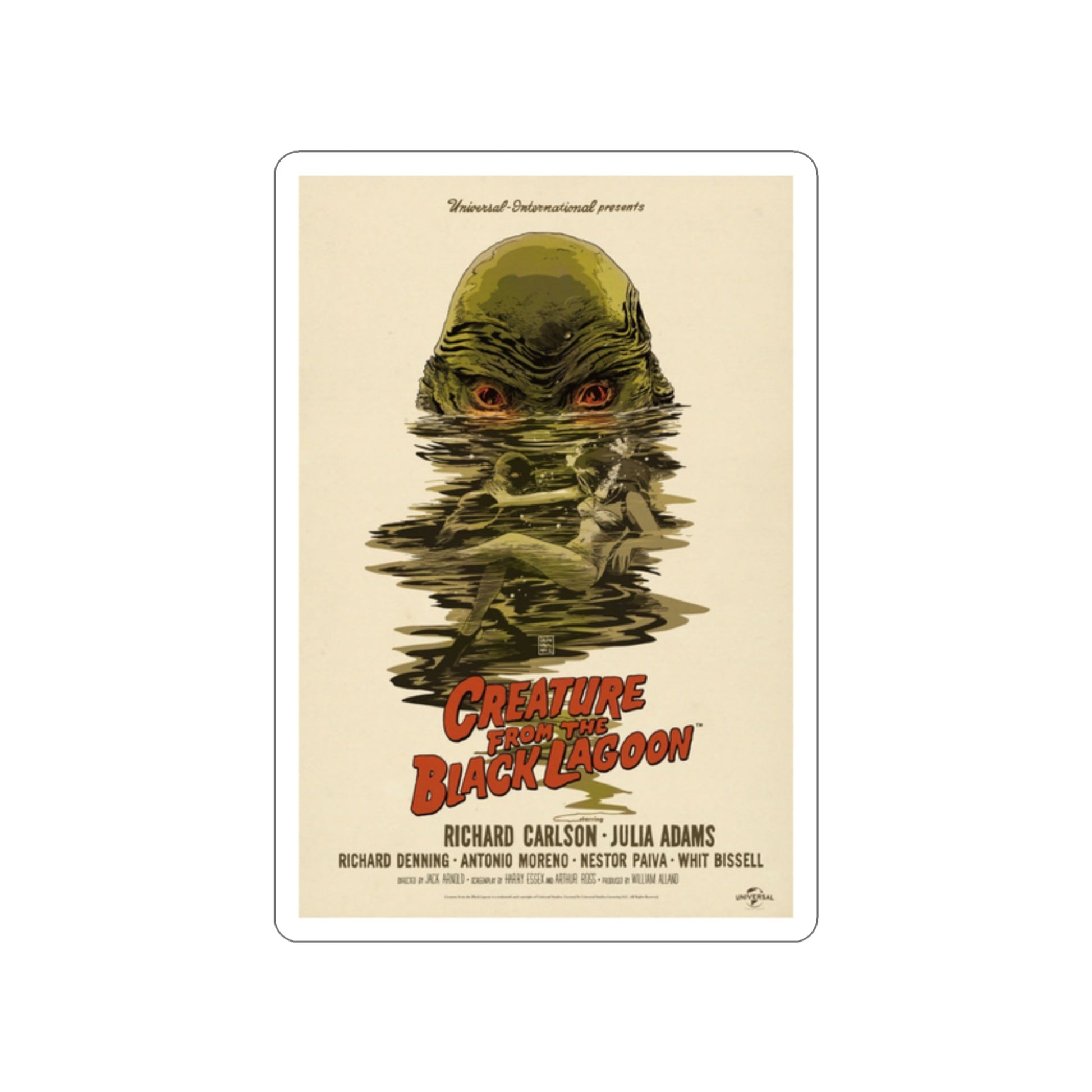 CREATURE FROM THE BLACK LAGOON (10) 1954 Movie Poster STICKER Vinyl Die-Cut Decal-2 Inch-The Sticker Space