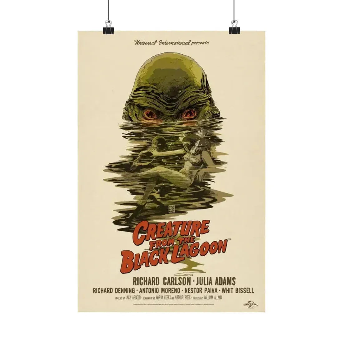 CREATURE FROM THE BLACK LAGOON (10) 1954 - Paper Movie Poster 12″ x 18″ Matte - The Sticker Space