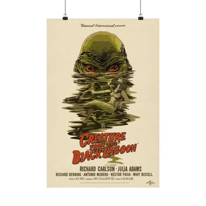 CREATURE FROM THE BLACK LAGOON (10) 1954 - Paper Movie Poster - The Sticker Space