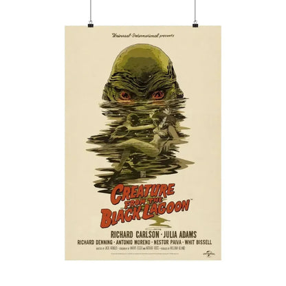 CREATURE FROM THE BLACK LAGOON (10) 1954 - Paper Movie Poster - The Sticker Space