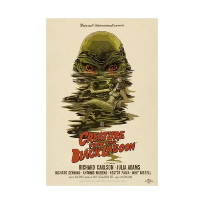 CREATURE FROM THE BLACK LAGOON (10) 1954 - Paper Movie Poster - The Sticker Space