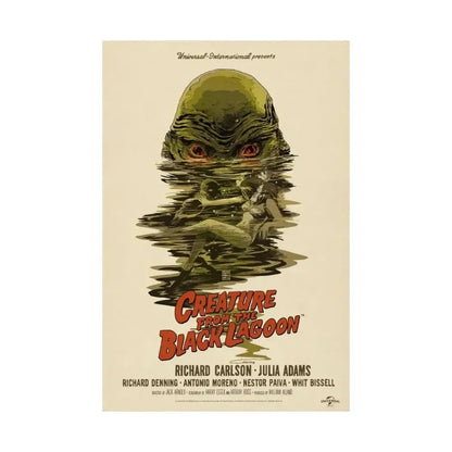 CREATURE FROM THE BLACK LAGOON (10) 1954 - Paper Movie Poster - The Sticker Space