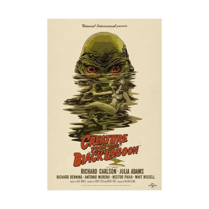CREATURE FROM THE BLACK LAGOON (10) 1954 - Paper Movie Poster - The Sticker Space