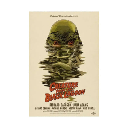 CREATURE FROM THE BLACK LAGOON (10) 1954 - Paper Movie Poster - The Sticker Space