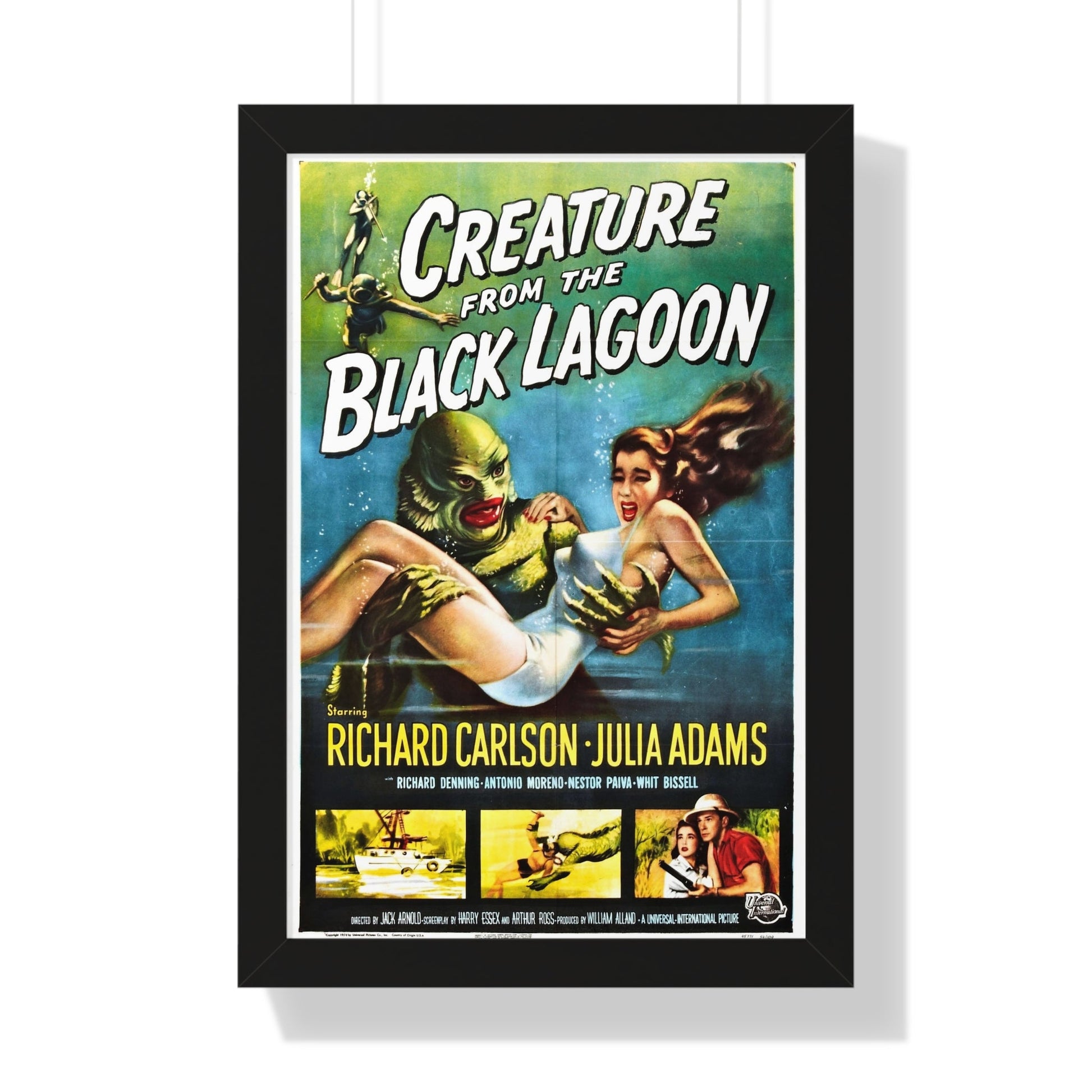 CREATURE FROM THE BLACK LAGOON 1954 - Framed Movie Poster-16″ x 24″-The Sticker Space