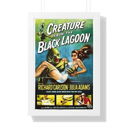 CREATURE FROM THE BLACK LAGOON 1954 - Framed Movie Poster 16″ x 24″ White - The Sticker Space