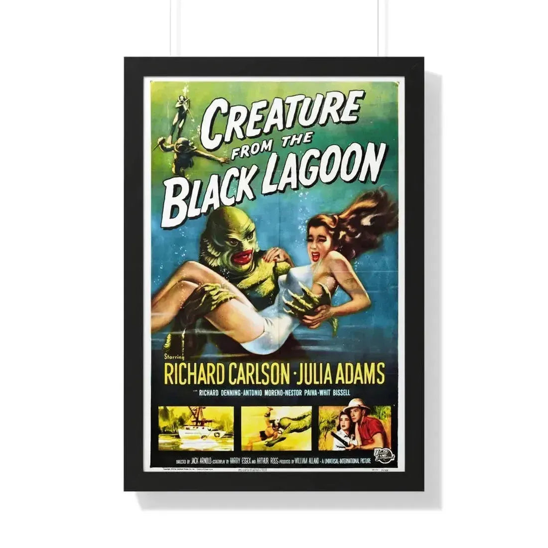 CREATURE FROM THE BLACK LAGOON 1954 - Framed Movie Poster 20" x 30" Black - The Sticker Space