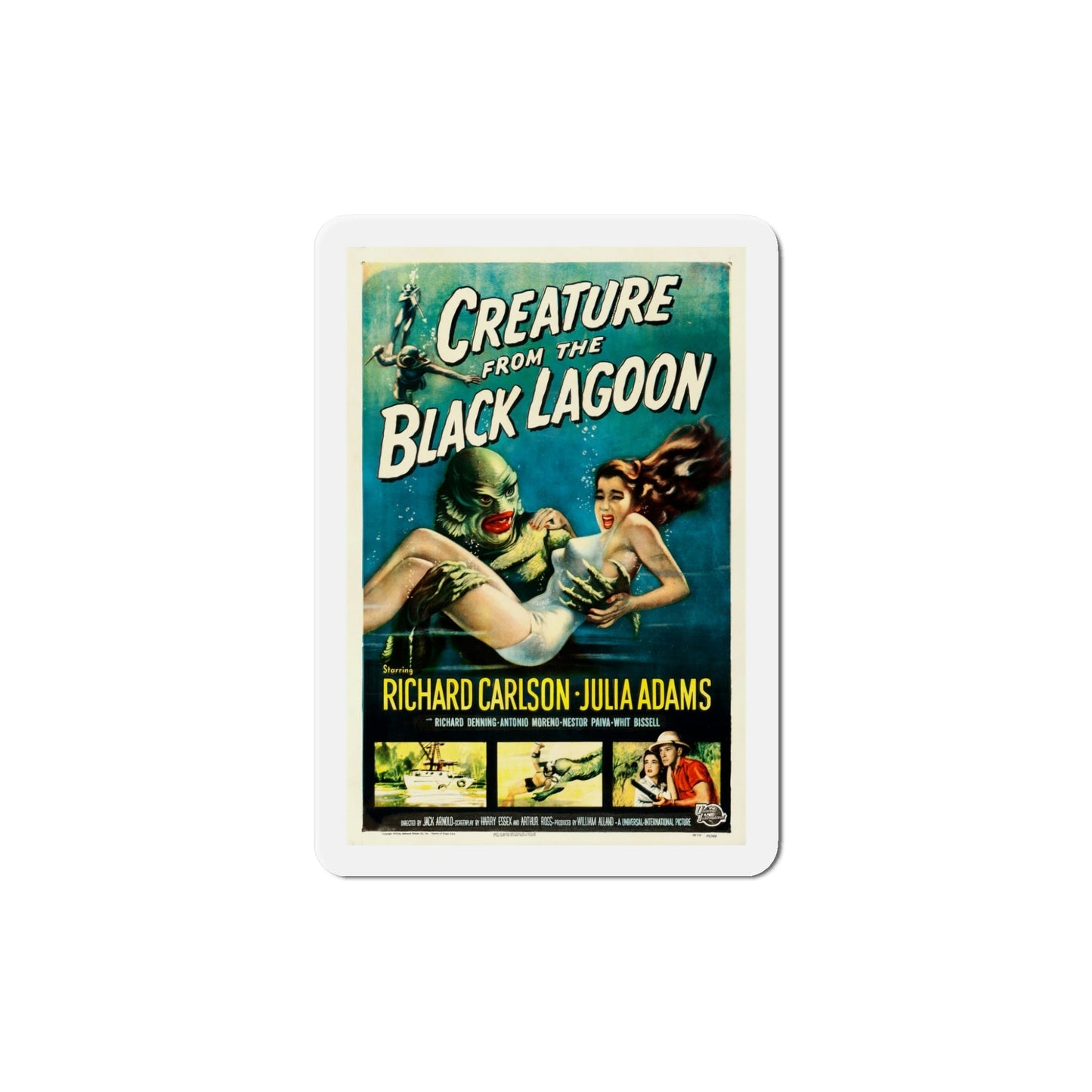 Creature from the Black Lagoon 1954 Movie Poster Die-Cut Magnet-5 Inch-The Sticker Space