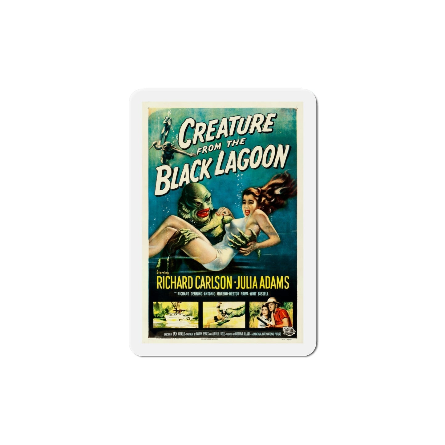 Creature from the Black Lagoon 1954 Movie Poster Die-Cut Magnet-6 Inch-The Sticker Space