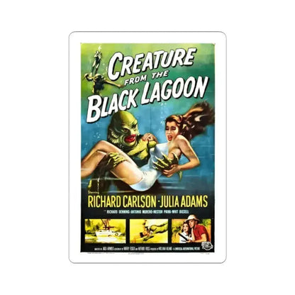 CREATURE FROM THE BLACK LAGOON 1954 Movie Poster - STICKER Vinyl Kiss-Cut Decal 2 Inch White - The Sticker Space