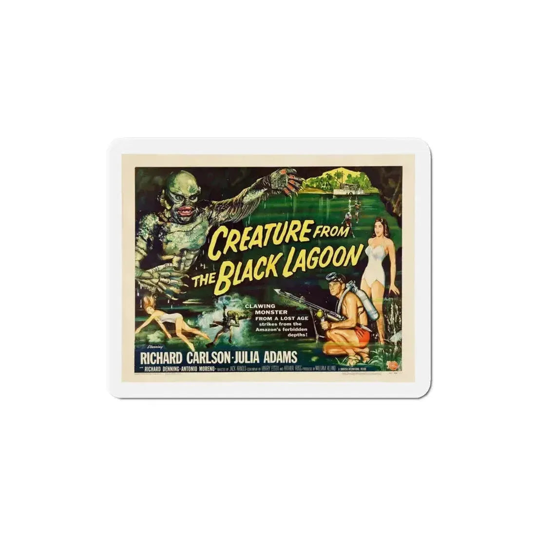 Creature from the Black Lagoon 1954 v2 Movie Poster Refrigerator Magnet 4 Inch - The Sticker Space