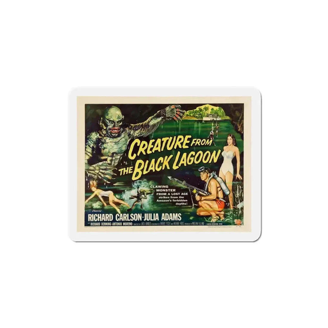 Creature from the Black Lagoon 1954 v2 Movie Poster Refrigerator Magnet 6 Inch - The Sticker Space