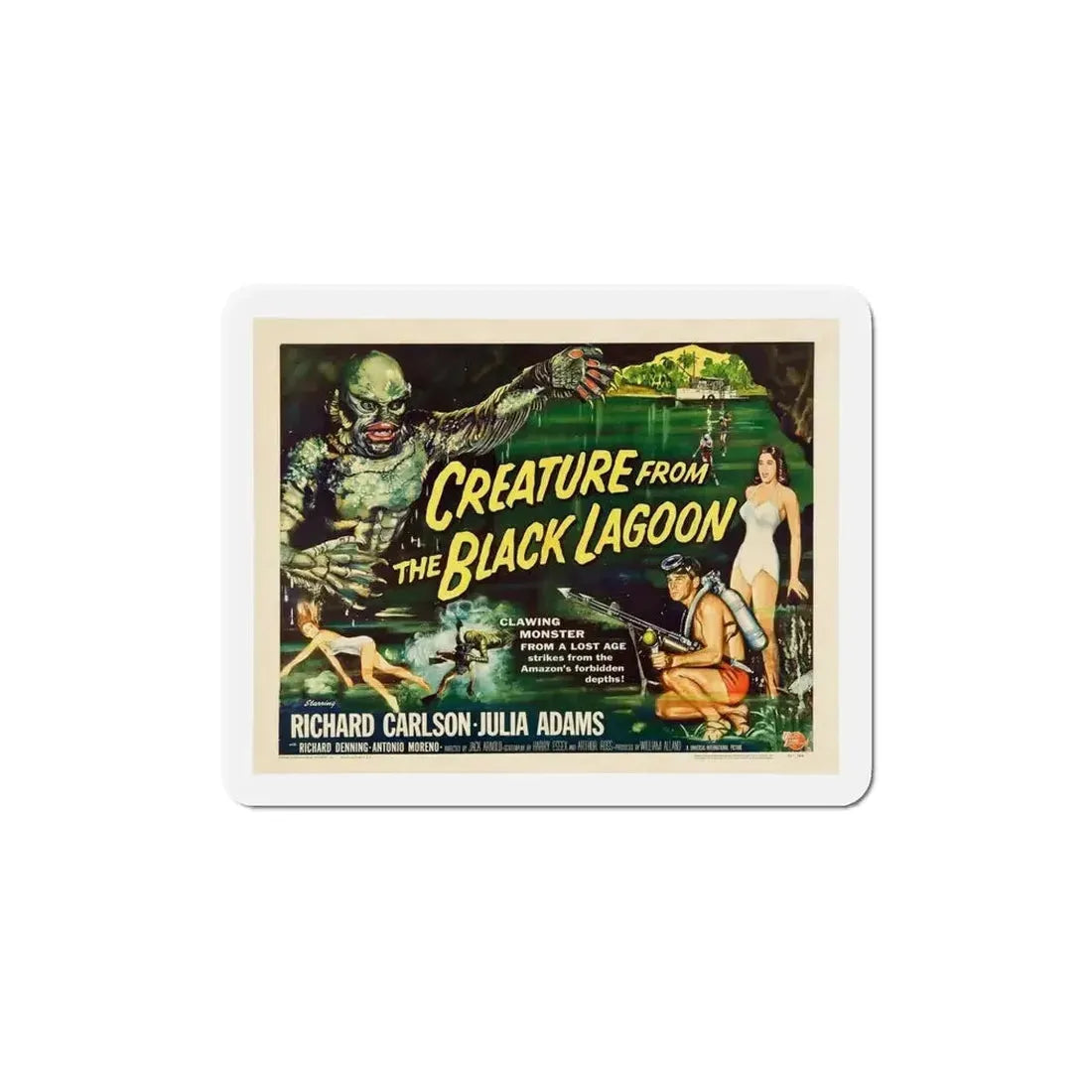 Creature from the Black Lagoon 1954 v2 Movie Poster Refrigerator Magnet - The Sticker Space
