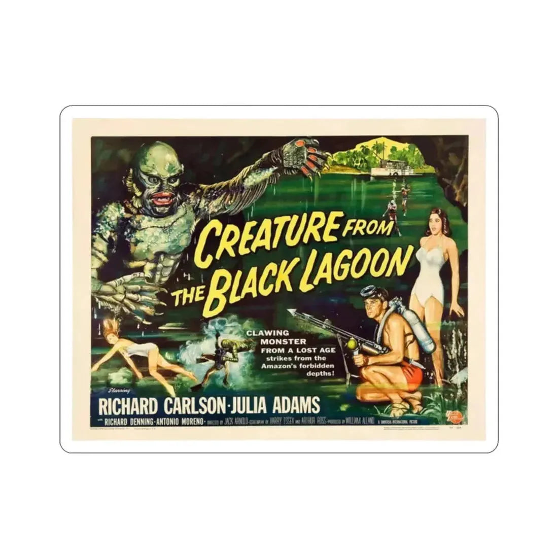 Creature from the Black Lagoon 1954 v2 Movie Poster STICKER Vinyl Die-Cut Decal - The Sticker Space