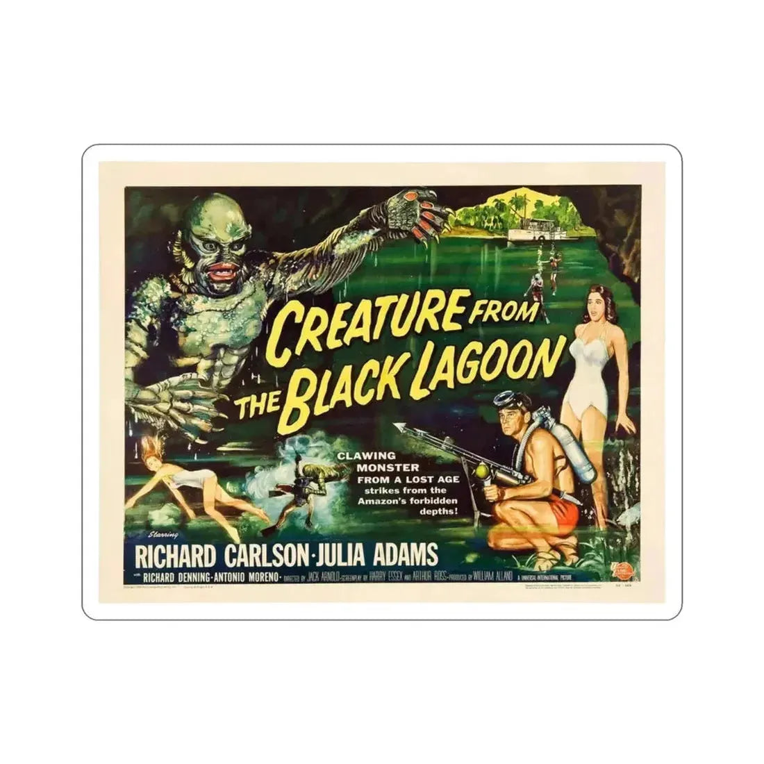 Creature from the Black Lagoon 1954 v2 Movie Poster STICKER Vinyl Die-Cut Decal - The Sticker Space